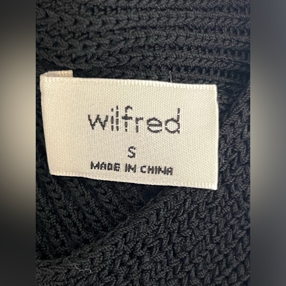 Aritzia Wilfred Cayenne Knit Crop Top Size S Black - Picture 6 of 8